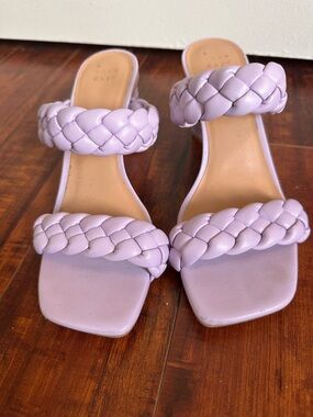 Target Lilac Braided Double-Strap Heeled Sandals